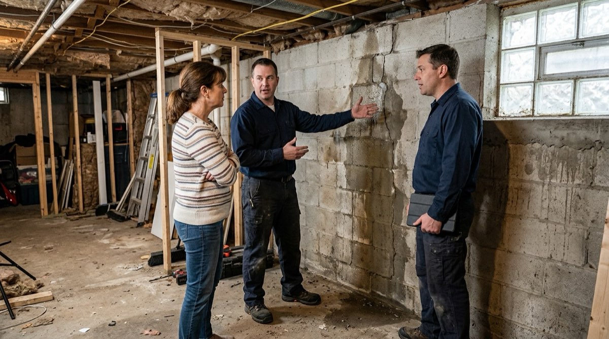 Talking a Madison homeowner through mitigation options in the basement